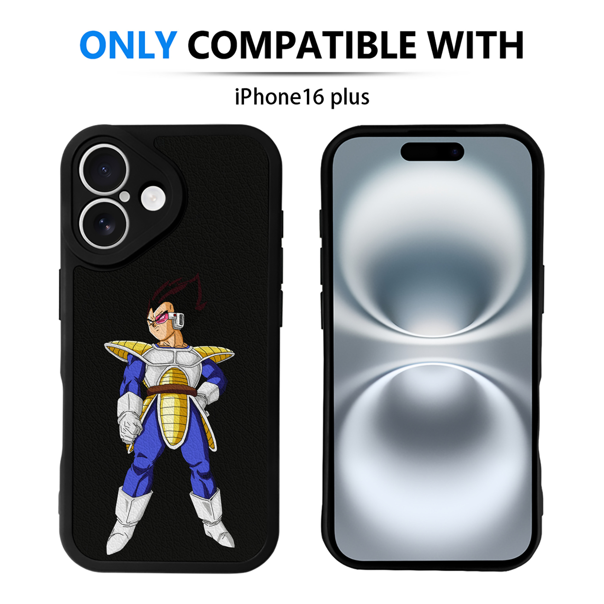 （画像用） ドラゴンボール ベジータ四世（Bejīta Yonsei）DRAGON BALL Vegeta IV 【iPhone 16シリーズ対応】シリコンスマホケース（レザー調） 材質：シリコン
